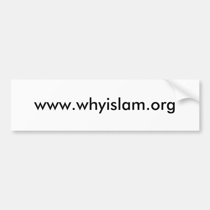 Whyislam Sticker Bumper Stickers