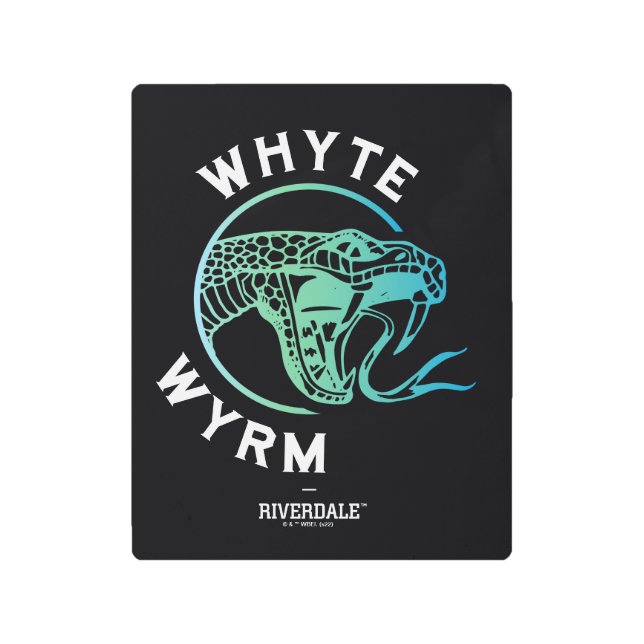 Whyte Wyrm Logo Metal Print (Front)