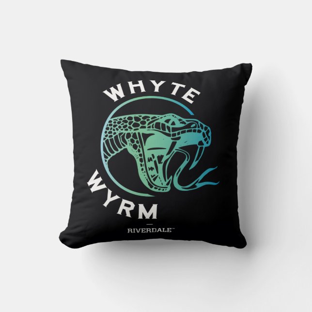 Whyte Wyrm Logo Throw Pillow (Front)