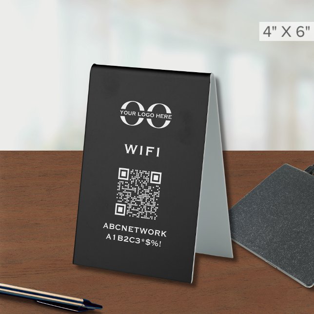 Wi-Fi Access QR Code Custom Logo Display Sign (Creator Uploaded)