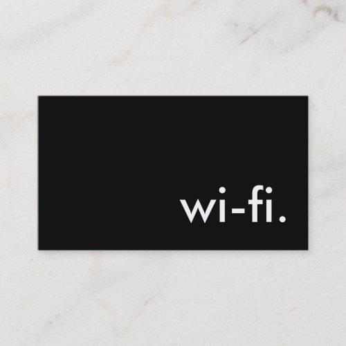 wi-fi. business cards