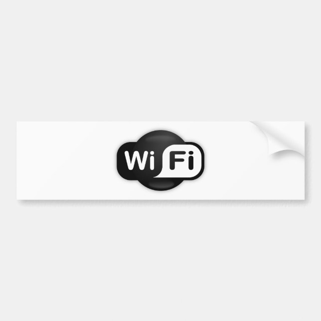 Wi-Fi Hot Spot Bumper Sticker (Front)