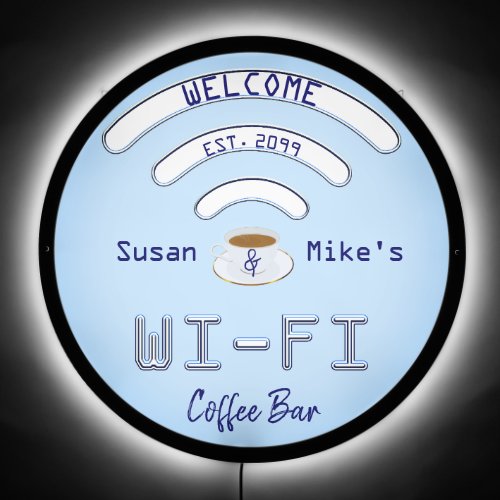 Wi_Fi Internet Coffee Bar LED Sign