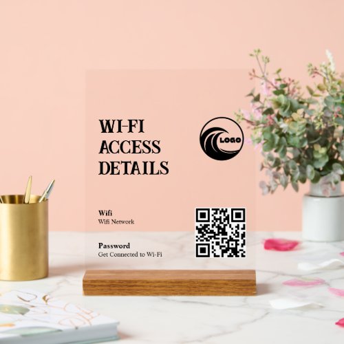 Wi-Fi QR Code Foam Board | Scan to Connect Acrylic Sign