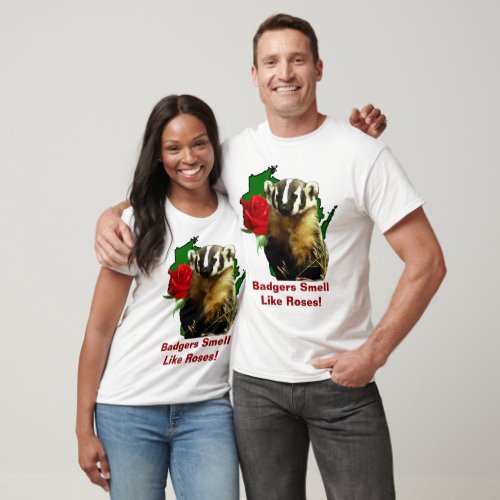 WI State Animal Badgers Smell Like Roses Unisex T_Shirt