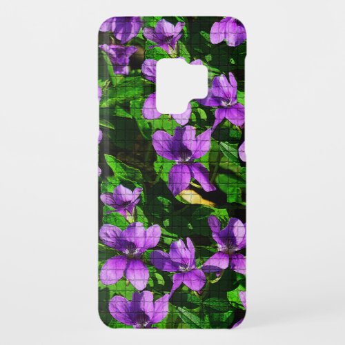 WI State Flower Wood Violet Mosaic Case_Mate Samsung Galaxy S9 Case