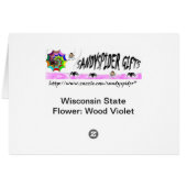 WI State Flower Wood Violet Mosaic Pattern Cards (Back Horizontal)