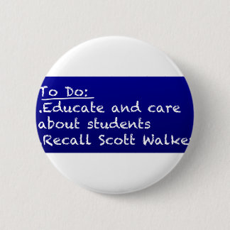 WI Teacher To Do List Pinback Button