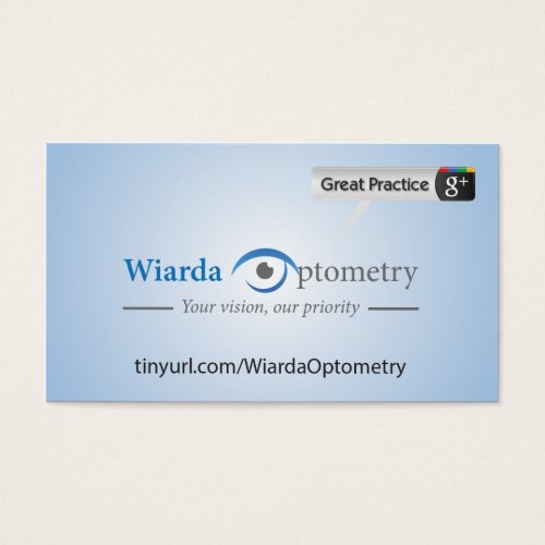 Wiarda Optometry Business Card