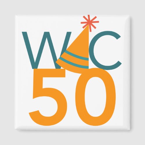 WIC50th Party Hat Magnet