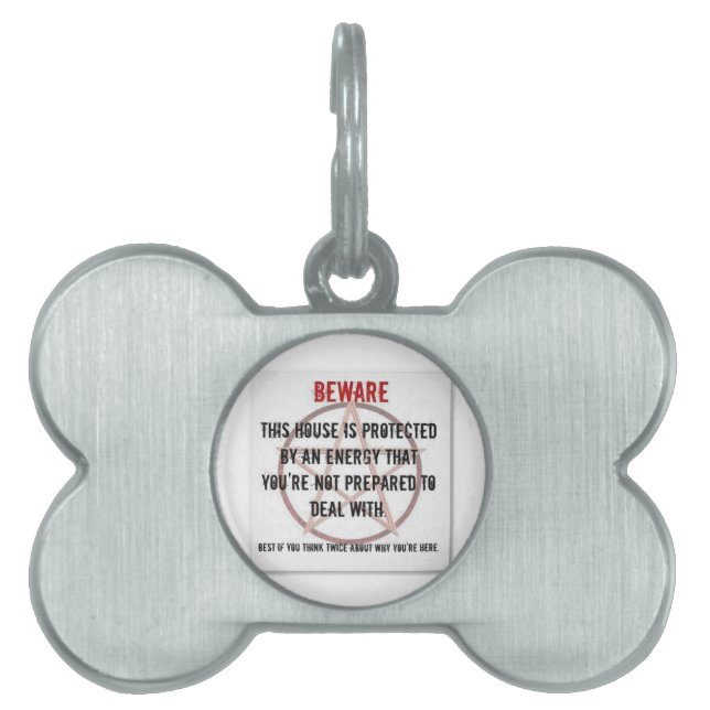wicca energy protected house pet ID tag (Front)