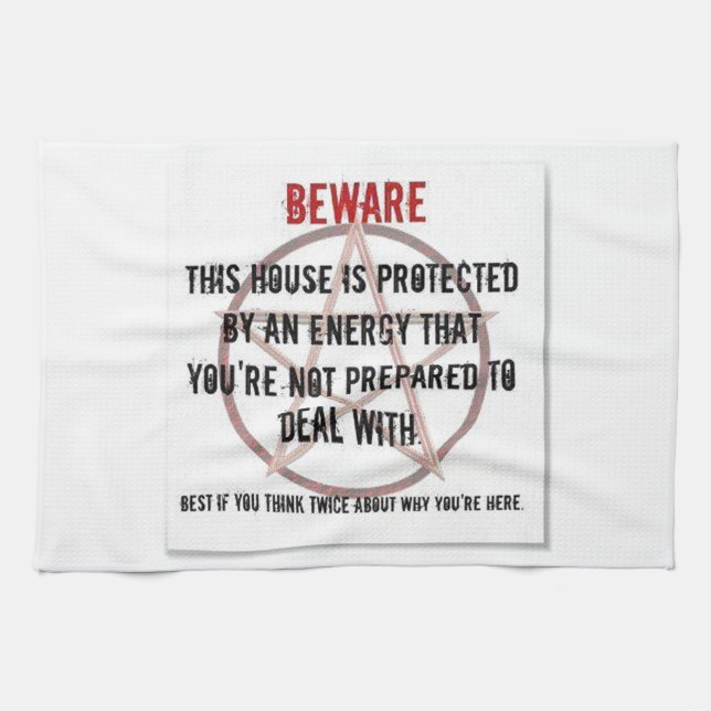 wicca energy protected house towel (Horizontal)