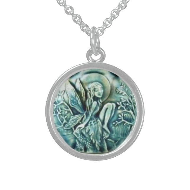 WICCA FAIRY PROTECTION CHARM STERLING SILVER NECKLACE (Front)