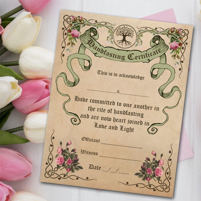 WICCA HANDFASTING CERTIFICATE - Parchment Poster (Creator Uploaded)