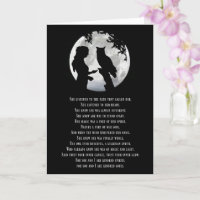 Wicca Inspired Birthday with Poem Girl Owl Moon