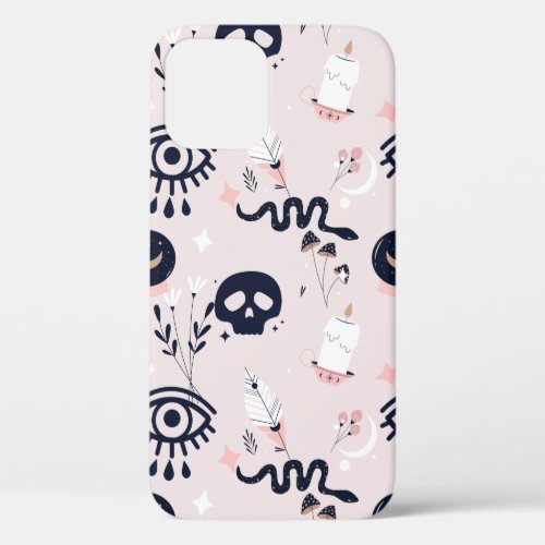 Wicca Magic Fantasy Occult Witch Pink iPhone 12 Case