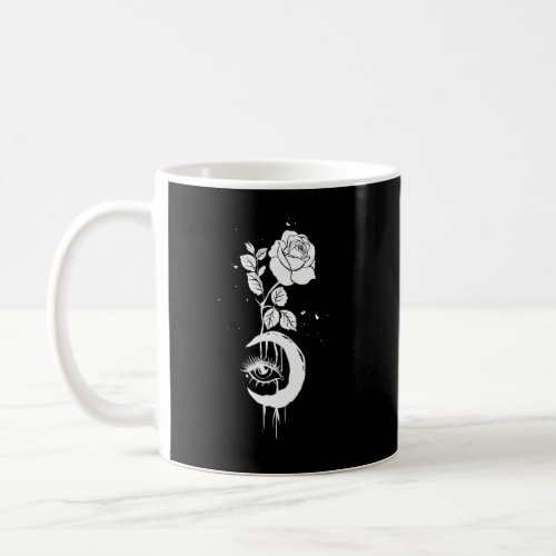 Wicca Moon Rose Tarot Card Romantic Flower Stars W Coffee Mug