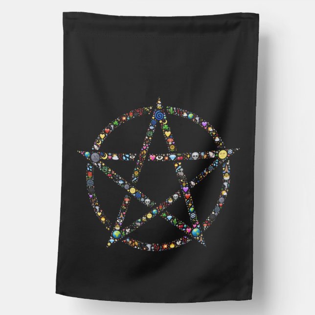 WICCA Pagan House Weatherproof Flag 27 x 40 (Front)
