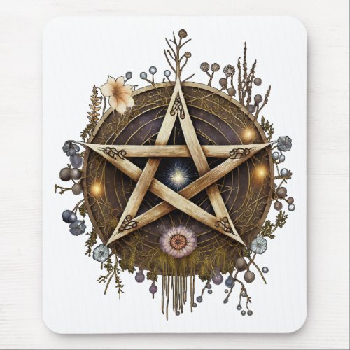 Wicca Pentagram Mysticism Magic Fantasy Mouse Pad