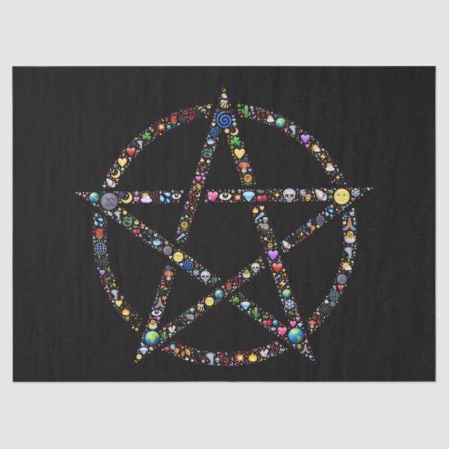 wicca pentagram tissue paper (Front)