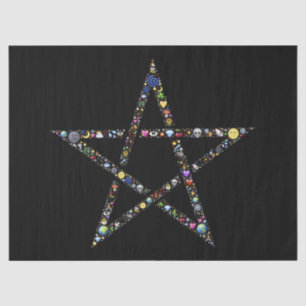 wicca pentagram tissue paper