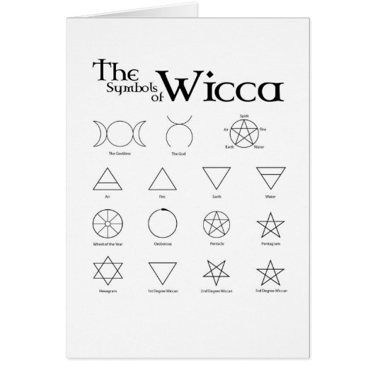Wicca Symbols Card (Front)