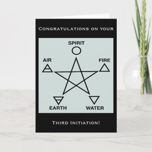 Wicca Third Initiation Congratulations Card