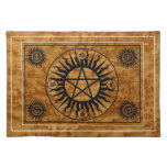 Wicca Witch Witchcraft Pentangle Sacred Altar Mat at Zazzle