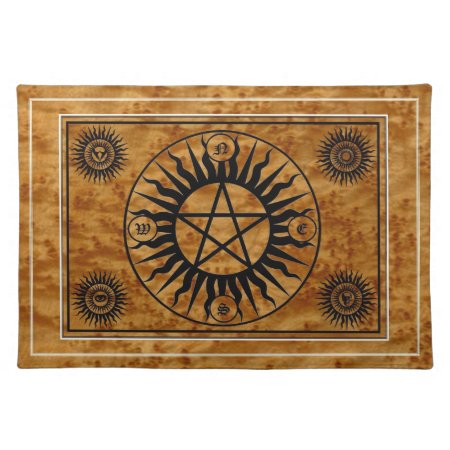 Wicca Witch Witchcraft Pentangle Sacred Altar Mat