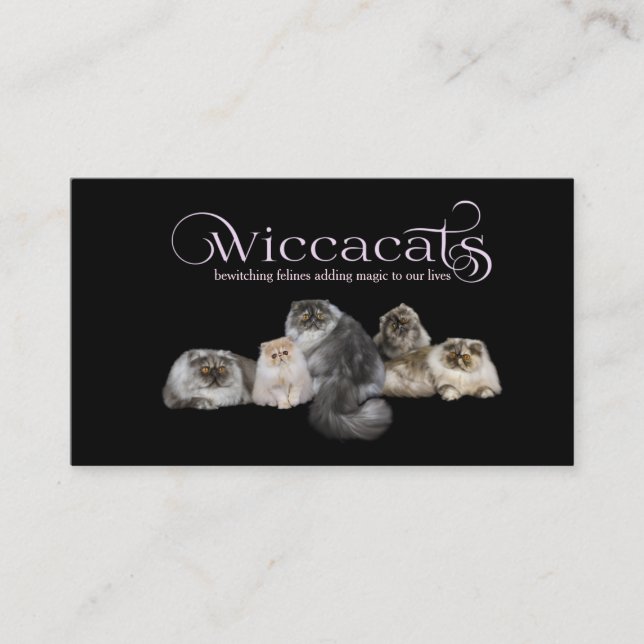 WiccaCats small business cards (Front)