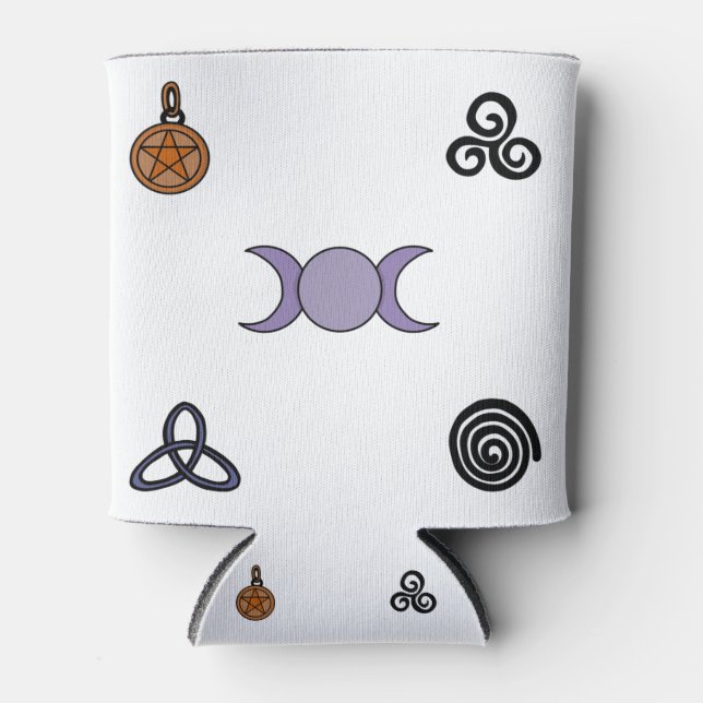 Wiccan and Pagan Symbols Can Cooler (Front)