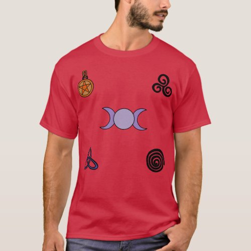 Wiccan and Pagan Symbols T_Shirt