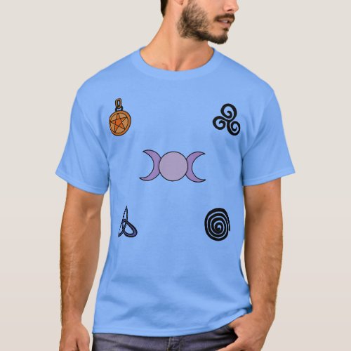 Wiccan and Pagan Symbols T_Shirt