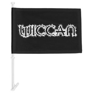 Wiccan Car Flag