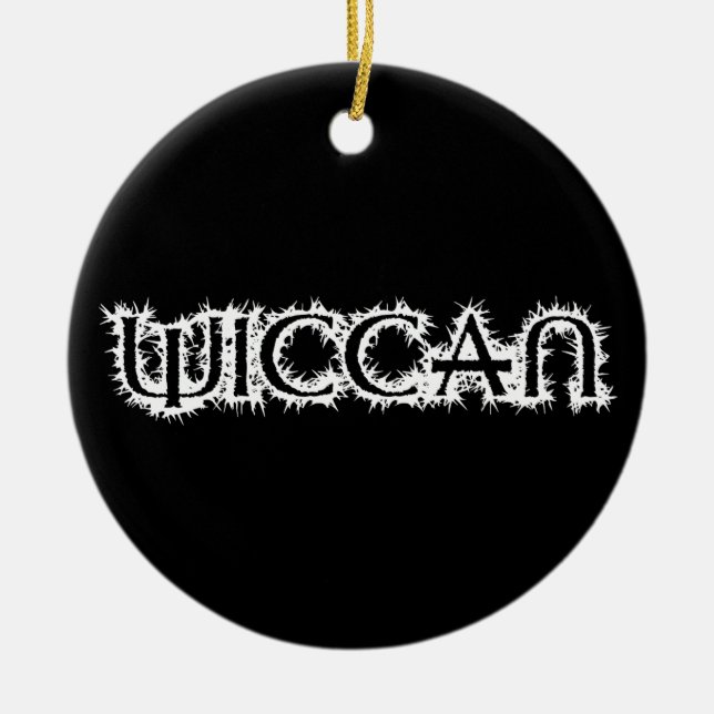 Wiccan Ceramic Ornament (Front)