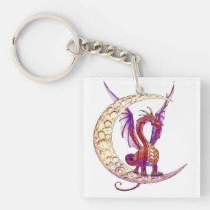 Wiccan Dragon 1 CUSTOM Name Keychain