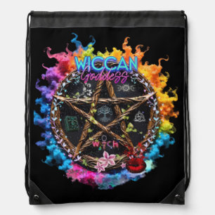 Wiccan Goddess Drawstring Tote  Bag