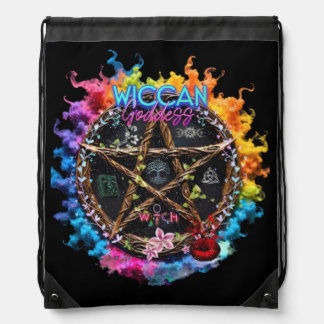 Wiccan Goddess Drawstring Tote  Bag