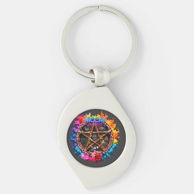 Wiccan Goddess  Keychain (Front)