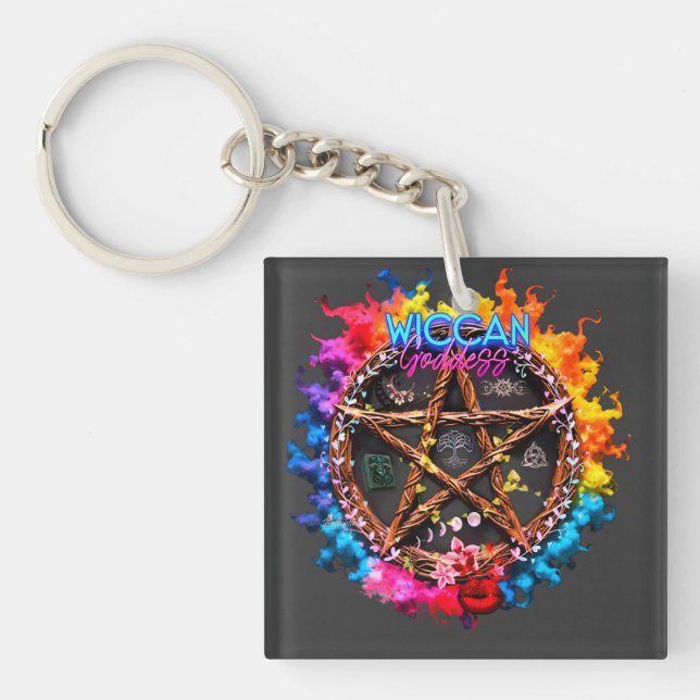 Wiccan Goddess  Keychain (Front)