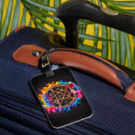 Wiccan Goddess Luggage Tag<br><div class="desc">Travel with intention and protection with this stunning "Wiccan Goddess" luggage tag. This unique design features a beautiful pentagram wreath, a powerful symbol of the five elements and protection, surrounded by a vibrant, swirling rainbow of magical smoke. It's a gorgeous and powerful way to keep your luggage safe and show...</div>
