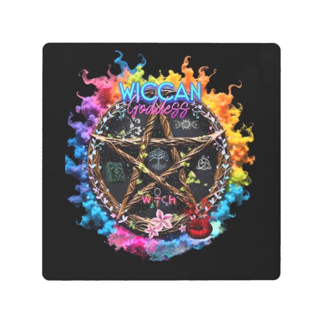 Wiccan Goddess Metal Wall Art (Front)