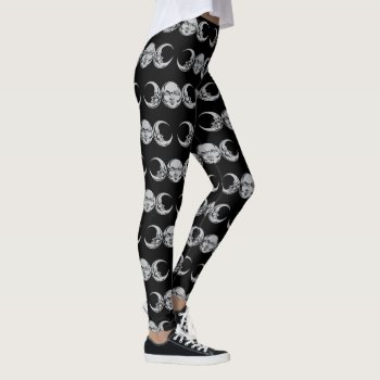 Wiccan Goddess Moon Witch Running Jogging Comfy Leggings by Frasure_Studios at Zazzle