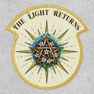 Wiccan Imbolc Sunshine Snowrops Pentacle Patch