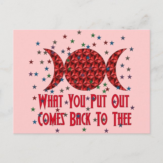 Wiccan Karma Postcard (Front)