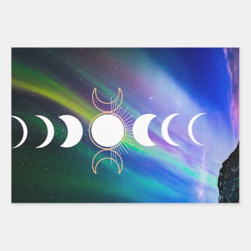 Wiccan luna astrological wrapping paper _set of 3