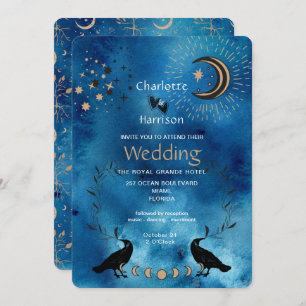 Wiccan Magic Constellation Unusual Wedding Invitation