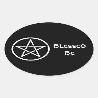 Wiccan & Magick Pentagram Pentacle - M1 Oval Sticker