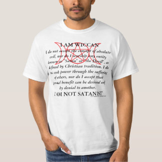 Wiccan, Not Satanist T-Shirt