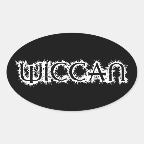 Wiccan Oval Sticker